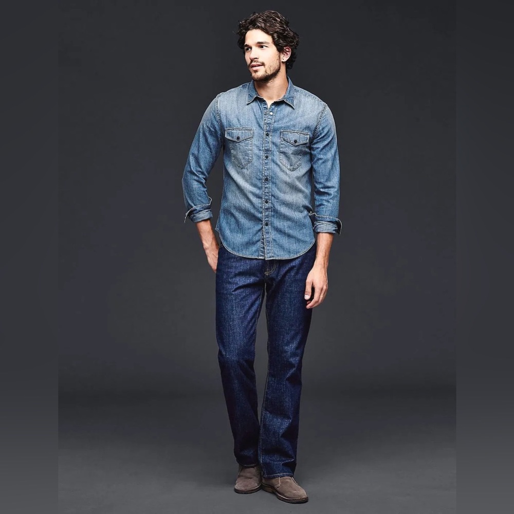 GAP Men's Denim Blue Shirt